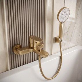 Смесител за вана Rea Logan Brush Gold