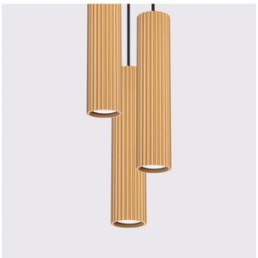 Висящо осветително тяло в златист цвят ø 19,5 cm Gleam – Sollux