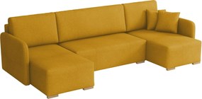 Ъглов диван Комо U-жълт