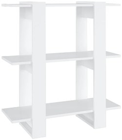 811583 vidaXL Библиотека/разделител за стая, бяла, 80x30x87 см