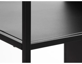 Черна метална етажерка за книги 80x138 cm Malibu - Unique Furniture