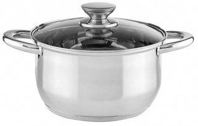 Комплект съдове за готвене Muhler MR-1242, 12 части, Неръждаема стомана, Трислойно дъно, Индукция, Сребрист