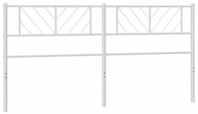 372263 vidaXL Метална табла за глава, бяла, 160 см