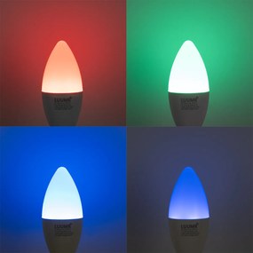 Комплект от 5 Smart E14 LED крушки C37 Opal RGBW 4.9W 470 lm 2700-6500K