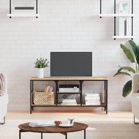 831799 vidaXL ТB шкаф, сонома дъб, 100x35x45 см, инженерно дърво и желязо