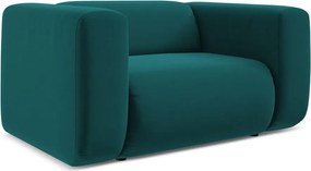 Тюркоазено кадифено кресло Ekahi – Makamii