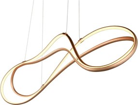 LED висяща лампа с метален абажур в златисто Nala - Trio Select