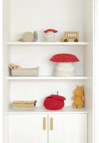 Текстилна детска кошница за играчки в червен и кремав цвят ø 38x33 cm Big Mushroom – Lorena Canals