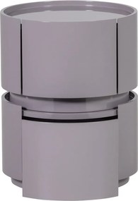 Светлосиво гланцово нощно шкафче Lunex – WOOOD