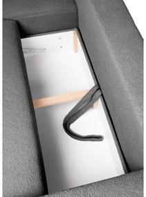 Сив разтегателен ъглов диван от букле (ляв ъгъл) Quinoa – Bonami Selection