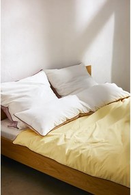 Жълт двоен чаршаф за завивка от памучен сатен 200x200 cm Oba – noo.ma