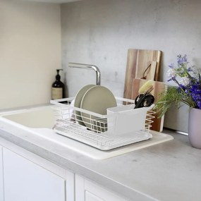 Бяла метална тавичка за оттичане 36x30 cm Drip – Wenko