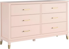 Розов скрин с чекмеджета , 144 x 85 cm Westerleigh - CosmoLiving by Cosmopolitan