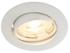 Комплект от 6 вградени прожектора бели GU10 35mm - Edu