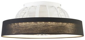 Вентилатор за таван черен със звезден ефект 47 см вкл. LED димируем с дистанционно управление - Emily