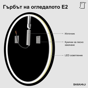 Кръгло огледало с лед осветление E2