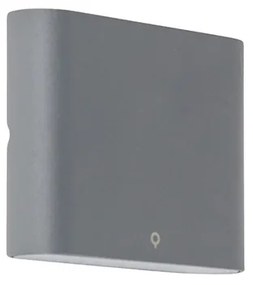 Модерна стенна лампа тъмно сива 11,5 см вкл. LED IP65 - Batt