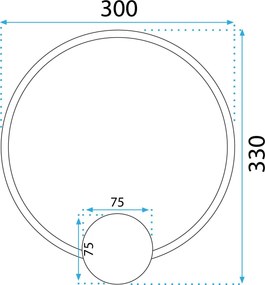 Аплик LED APP1385-CW OLD GOLD 30cm