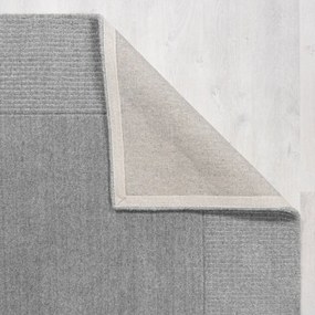 Сиво-бежов ръчно изработен вълнен килим 120x170 cm Border – Flair Rugs