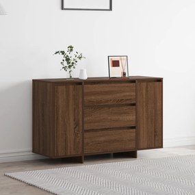 Sonata H Стенен шкаф Кафяв дъб 120x41x75 см Инженерна дървесина