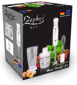 Пасатор, чопър и бъркалка 3в1 ZEPHYR ZP 1112 XSC, 800W, 2 скорости, Кана 700 мл, Бял