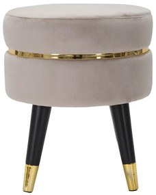 Табуретка от бежово кадифе Paris - Mauro Ferretti
