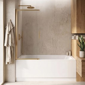 Плъзгащ се параван за вана REA Dario Brush Gold 120
