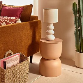 Помощна маса atmosphera Totem, Метал, Бежов, 31 cm