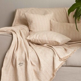 Одеяло за диван Aslanis Home Onia-Mpez - Ekrou-180 x 180 cm