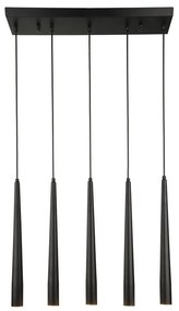 Черно висящо осветително тяло Agusta – Squid Lighting