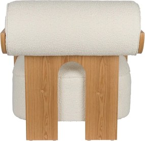 Бежово кресло от букле Oolong – Zuiver