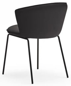 Черни тапицирани трапезни столове в комплект 2 бр. Add – Teulat