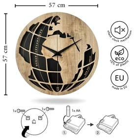 Стенен часовник ø 57 cm Oliver – Styler