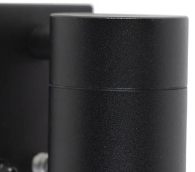 Модерна външна стенна лампа черна IP44 със сензор за здрач - Solo