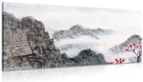 Картина на платно – Китайски пейзаж в мъгла