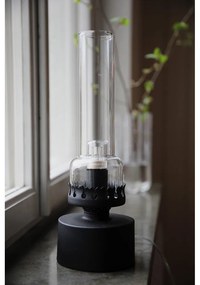 Черна настолна лампа със стъклен абажур (височина 31 cm) Kandella – Markslöjd