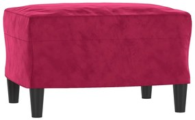 349297 vidaXL Табуретка, виненочервена, 60x50x41 см, кадифе