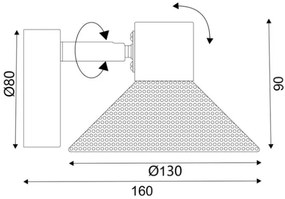 Спот за стена Paloma 1Осветление-Leuko