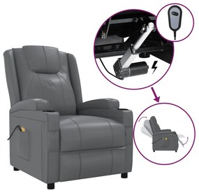 3073798 vidaXL Електрически масажен стол, антрацит, изкуствена кожа