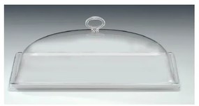 Alkan - Поликарбонатен поднос правоъгълен бял с капак 18x35см. - комплект (ZCP 690-2)AN