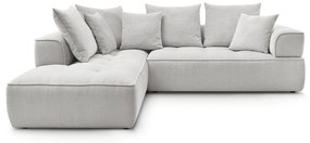 Светлосив шенилов ъглов диван (ляв ъгъл/L форма) Whesley – Bobochic Paris