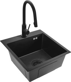 Стоманена мивка Leo 40 Black