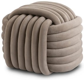 Плетена пуфа от велур MAGMA - различни цветови решения Сив