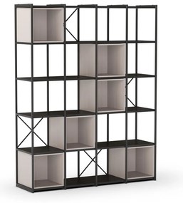 Черно-кремава библиотека 140x179 cm Anya – Marckeric