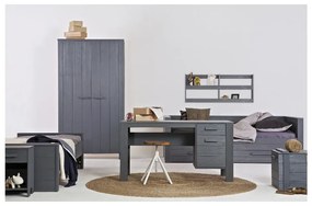 Сиво единично легло 90x200 cm Dennis – WOOOD