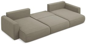 Светлокафяв разтегателен ъглов диван с място за съхранение (U форма) Kapua – Makamii