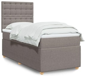 3294257 vidaXL Боксспринг легло с матрак, таупе, 90x200 см, плат