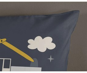 Сиво единично памучно детско спално бельо 140x200 cm Rush – Good Morning