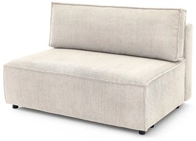 Кремав модул за диван от велур, централна част Nihad modular - Bobochic Paris