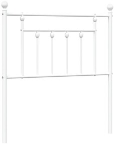 353613 vidaXL Метална табла за глава, бяла, 80 см